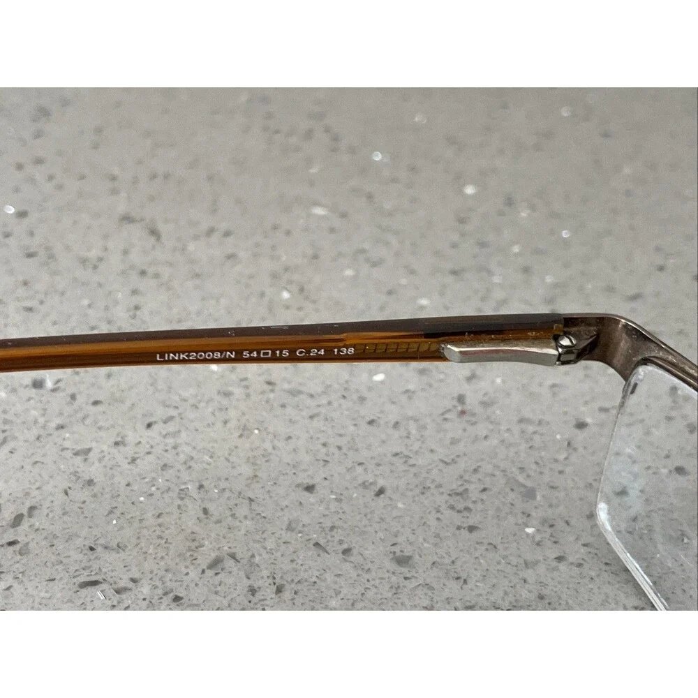 LINK OCCHIALI Eyeglasses LINK2008/N C.24 54-15-138 Brown FRAMES ONLY half rim